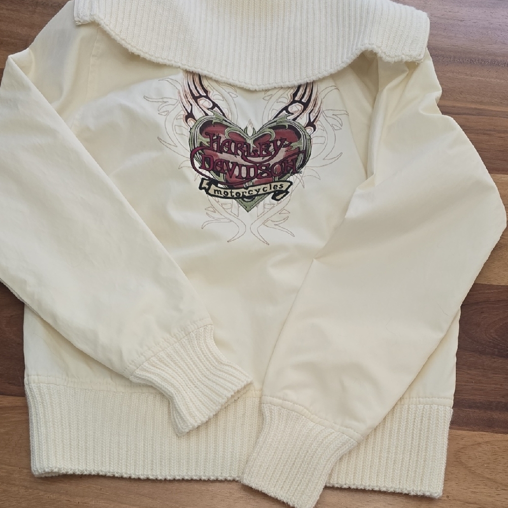 Harley-Davidson Vintage Off-White Embroidered Jacket